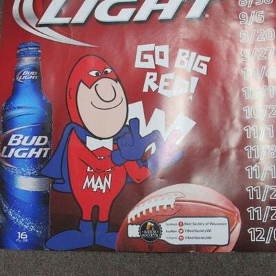 WI Badgers Bud Light 2014 Football Schedule - Neat Graphics