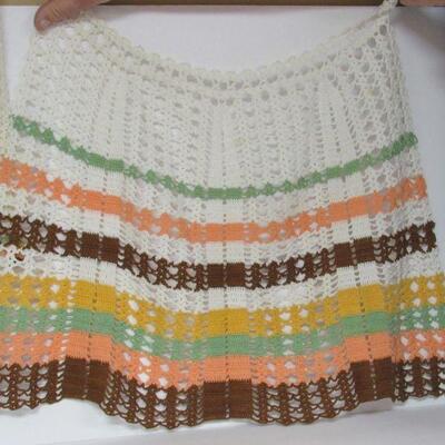 Vintage Baby Bassinette Liner and Crochet Apron