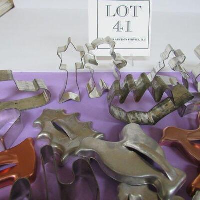 Lg Lot Misc Cookie Cutters Various Ages, Aluminum, Tin, 