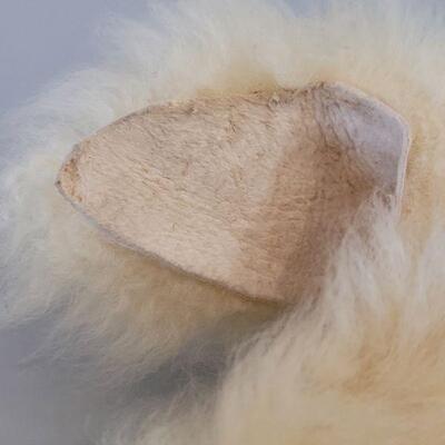 Lot 236: Vintage Sheepskin Bunny Puppet and Vintage Bunny Jar Topper 