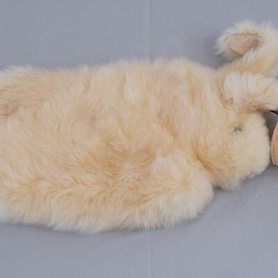 Lot 236: Vintage Sheepskin Bunny Puppet and Vintage Bunny Jar Topper 