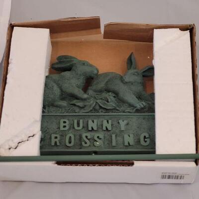Lot 238: New Garden Flag and Metal Bunny Crossing Sign