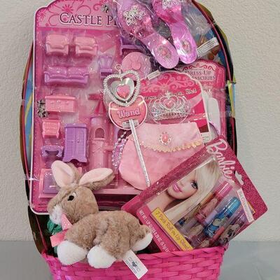 Lot 246: New Dress Up Princess & Dollhouse Furniture Easter Basket