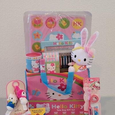 Lot 248: New HELLO KITTY Loaded Easter Basket Tote 