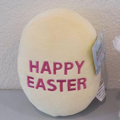 Lot 251: New Animated Lamb, Egg Plushies and Hallmark Lamb 