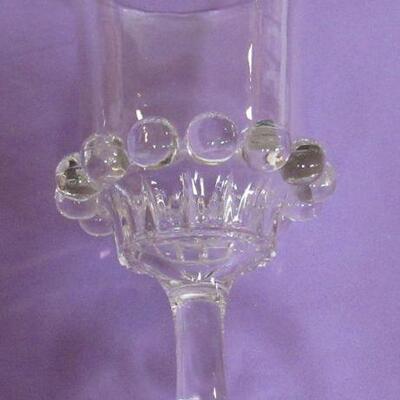 3 Vintage Pattern Glass Bryce Atlas Goblet, Unknown Goblet, and Narcissus Wine