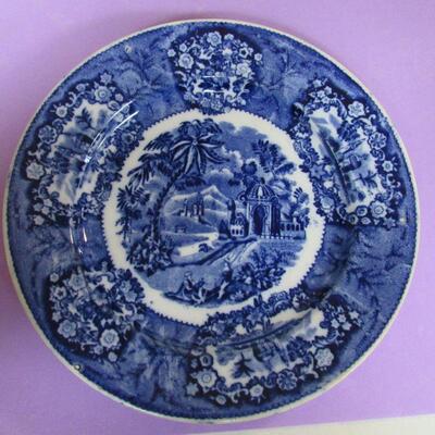 Meissen Cauldon England Blue Onion Soup Bowl & Maastricht Holland Plate