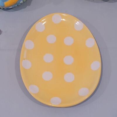 Lot 267: New Large Easter Mugs, Easter Egg Plate and Spreader 