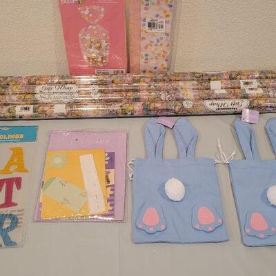 Lot 275: New Easter Gift/Basket Wrap, Window Gels, Bunny Basket