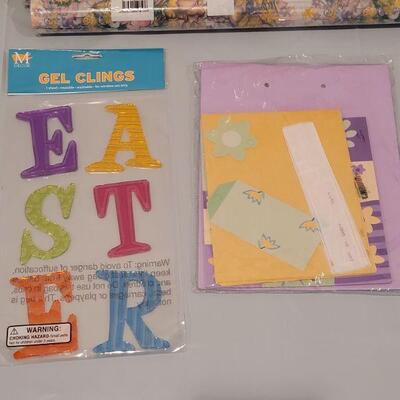 Lot 275: New Easter Gift/Basket Wrap, Window Gels, Bunny Basket