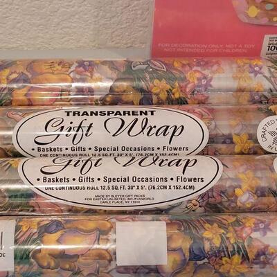 Lot 275: New Easter Gift/Basket Wrap, Window Gels, Bunny Basket