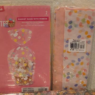Lot 275: New Easter Gift/Basket Wrap, Window Gels, Bunny Basket