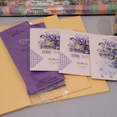 Lot 278: New Easter Gift Wrap, Box, Tissue Paper and Window Gels