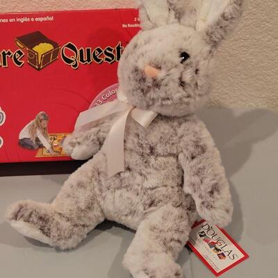 Lot 284: New Dora the Explorer Game, Disney Dough Kit and Douglas Bunny