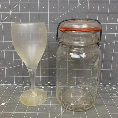 #102 Vintage Ball Jar & Glass