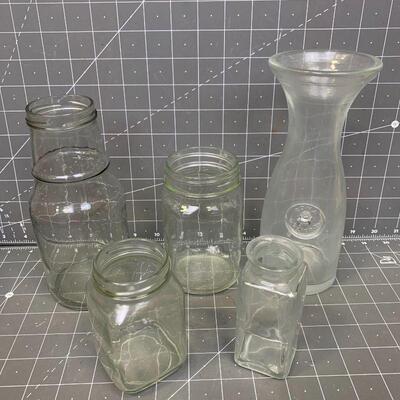 #105 Misc. Glass Vases/Jars