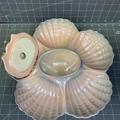 #140 Vintage Seashell Dish Ceramica De Cuernavaca