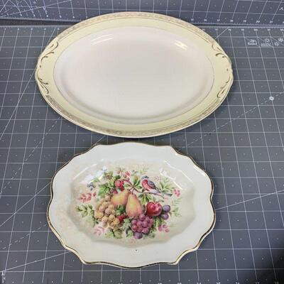 #152 Crown Potteries Co & 14kt Gold Lined Plate