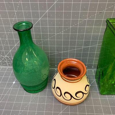 #225 Green Glass & Lovely Pot