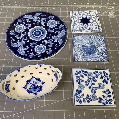 #271 Lovely Blue Dishes/Tiles