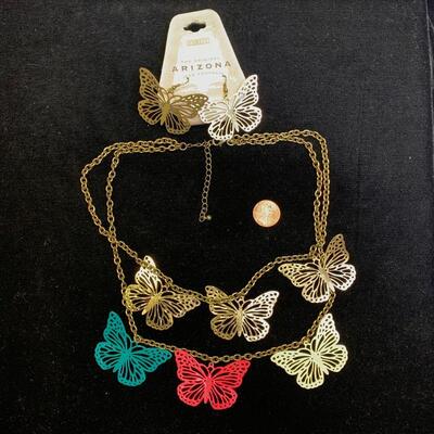 #368 Butterfly Earring & Necklace