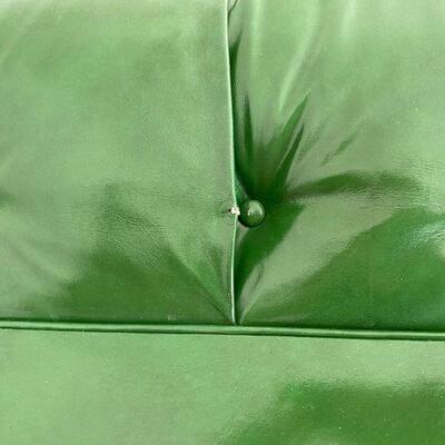 1960s Mid Century Kittinger Hollywood Regency Apple Green Chippendale Loveseat