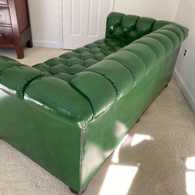 1960s Mid Century Kittinger Hollywood Regency Apple Green Chippendale Loveseat