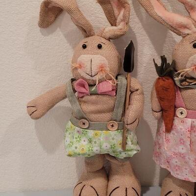 Lot 286: New Standing Burlap Bunnies