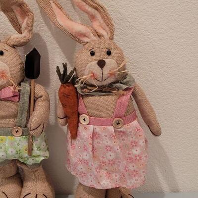 Lot 286: New Standing Burlap Bunnies