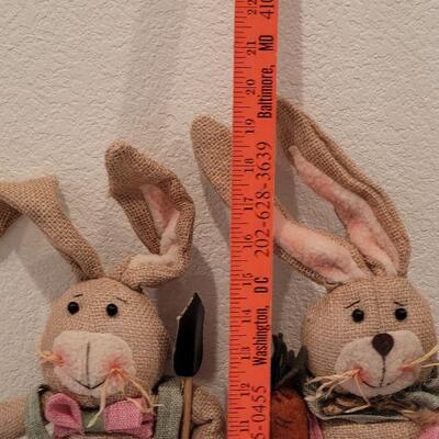 Lot 286: New Standing Burlap Bunnies