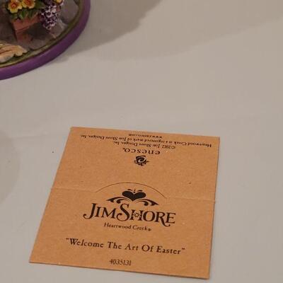 Lot 291: Jim Shores "Welcome the Art of Easter" Basket with 4 Eggs