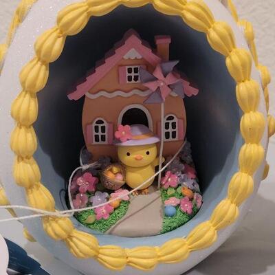 Lot 293: (2) New Lighted Easter Egg Deco