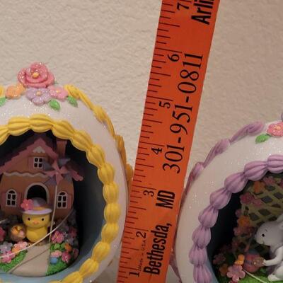 Lot 293: (2) New Lighted Easter Egg Deco