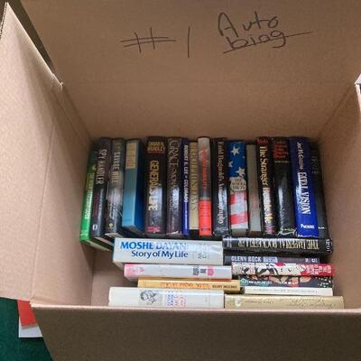 Box of various autobiographies