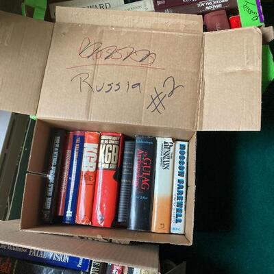 Two boxes of Books on Russia