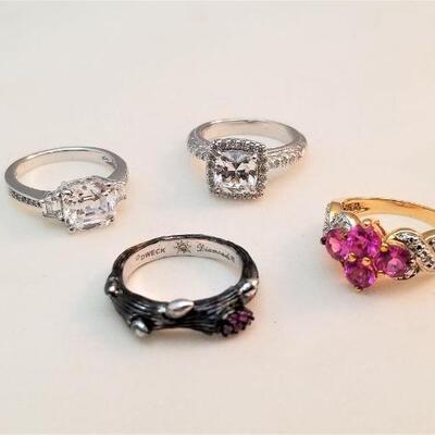 Lot #20  Lot of 4 Home Shopping costume rings