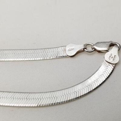 Lot #23 Lot of Three Sterling Silver Herringbone Necklaces