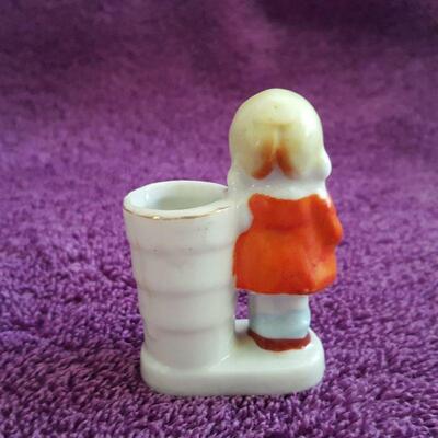 Occupied Japan Tchotchke Mini Girl Vase
