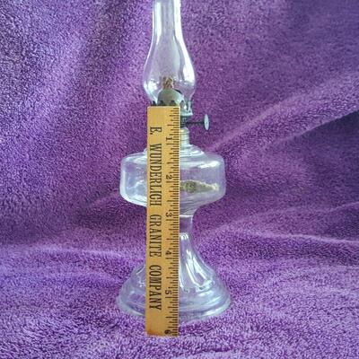 Miniature Clear Glass Oil Lamp