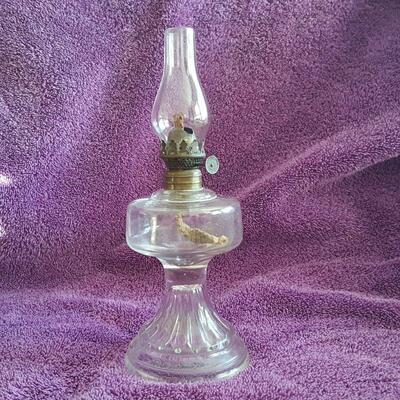 Miniature Clear Glass Oil Lamp