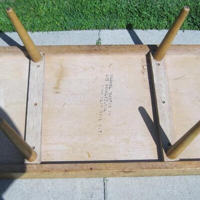 Lot 34 MCM Wooden Coffee Table Manuel Martin Co. 1944