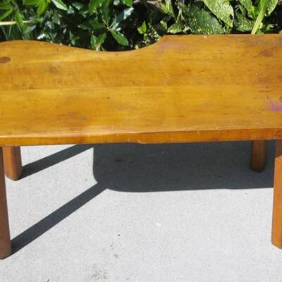 Lot 37 Vintage Wood Cobblers Bench / Coffee Table Rustic