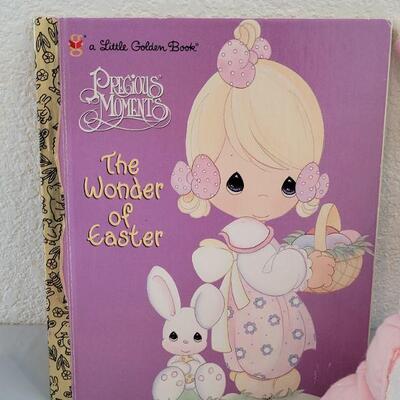 Lot 304: Precious Moments Prayer Bunny, Book and "Floppy Bunny"