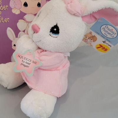 Lot 304: Precious Moments Prayer Bunny, Book and "Floppy Bunny"