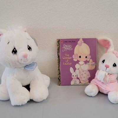 Lot 304: Precious Moments Prayer Bunny, Book and "Floppy Bunny"
