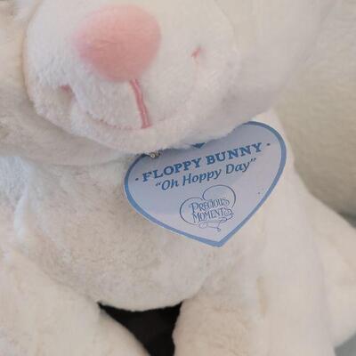Lot 304: Precious Moments Prayer Bunny, Book and "Floppy Bunny"