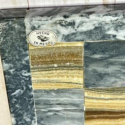 Lot 39 Multi Colored Marble Chess Board Made in Mexico