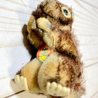 Lot 40 Steiff 2 Vintage Stuffed Animals Squirrel & Dog