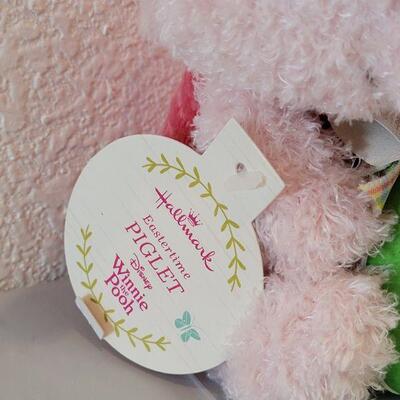 Lot 319: New (12m) Long Sleeve Onsie, Bibs, Easter Piglet and Baby Ganz Skitter Critter Bunny 