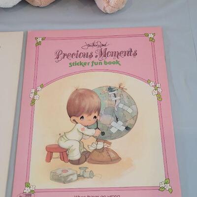 Lot 321: Precious Moments Prayer Bunny and Bear & (2) Coloring Books